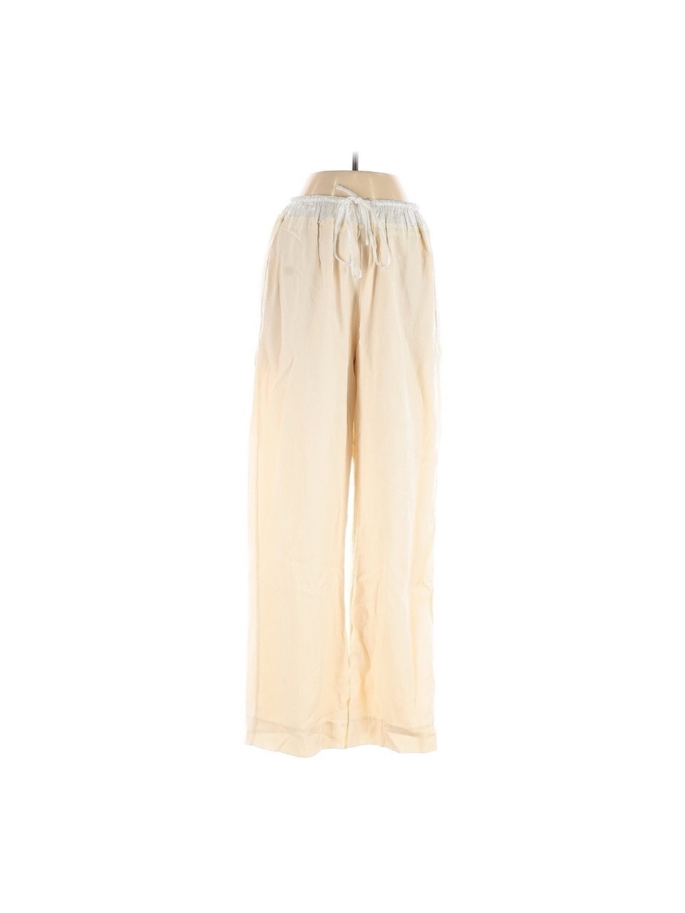 DISSH Off-White Drawstring Wide-Leg Pants